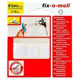 Fix-o-moll gumb na čičak (promjer: 20 mm, bijele boje, lijepljenje, 8 kom.) Cijene