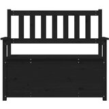  Klupa crna 112 5 x 51 5 x 96 5 cm od masivne borovine | shoptok.hr