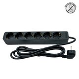 Mitea_Electric Priključnica crna 16A 250V 3680W 3x1.5mm2 prenosna nerastavna šestostruka (produžni kabl) ME-PR6-2M DZ Cene