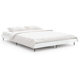 Maison Chic Posteljni okvir - Dvoposteljna postelja - Zakonska postelja visok sijaj bel 140x190 cm inženirski les-J15502, (21768790) | Shoptok.si