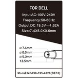 Gembird NPA90-195-4620 (DE10) punjac za laptop 90W-19.5V-4.62A, 7.4x5.0mm black PIN | Eponuda.com