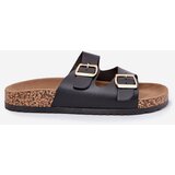 EVENTO Women's sandals with buckles made of eco leather black Iskira | shoptok.hr