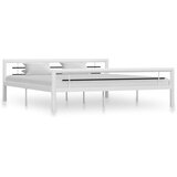  Okvir za krevet bijelo-crni metalni 180 x 200 cm | shoptok.hr