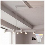Brilagi LED RGBW luster na sajli SELE, prigušiva, 6xGU10/6,5W/230V, bela Cene