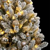 vidaXL Umjetno božićno drvce 300 LED sa šarkama i kuglicama 210 cm | shoptok.hr