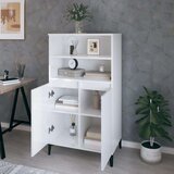  Visoka omara visok sijaj bela 60x36x110 cm inženirski les, (20653929) | Shoptok.si