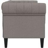 vidaXL Kavč dvosed Chesterfield taupe tkanina | Shoptok.si