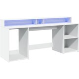  Radni stol LED bijeli 200 x 55 x 91 cm od konstruiranog drva | shoptok.hr
