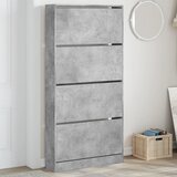 vidaXL Omarica za čevlje s 4 predali betonsko siva 80x21x163,5 cm Cene