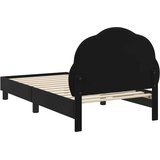Krevet za djecu s uzglavljem Crna 80 x 160 cm Baršun | Eponuda.ba