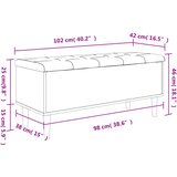  Klupa za pohranu boja betona 102x42x46 cm konstruirano drvo | shoptok.hr