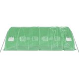  Rastlinjak z jeklenim ogrodjem zelen 30 m² 6x5x2,3 m | Shoptok.si