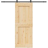  Klizna vrata NARVIK Prirodna i crna 90 x 210 cm (213,5 cm) | shoptok.hr