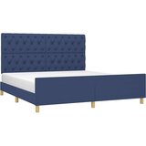  Za krevet s uzglavljem plavi 160 x 200 cm od tkanine | shoptok.hr
