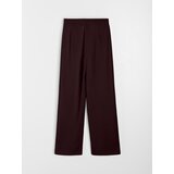 Sinsay Wide leg hlače s naborima i dekorativnim remenom | shoptok.hr