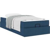  Posteljni okvir z vzmetnico z vzmetnico 2 pcs Modra blago, (5000123525) | Shoptok.si