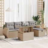 vidaXL 6-dijelni set vrtnih sofa s jastucima bež od poliratana | shoptok.hr