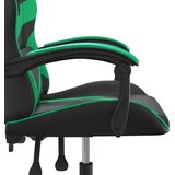  Vrtljiv gaming stol črno in zeleno umetno usnje, (20699169) | Shoptok.si