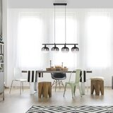 Just LIGHT. 15421-18 - Luster na sajli ZEA 4xE14/25W/230V crna | Eponuda.com