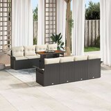  Set od 9 komada vrtnih sofa s jastucima crno poli ratan akacija | shoptok.hr