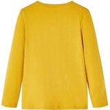  Dječja majica dugih rukava tamna oker boja 104 | shoptok.hr