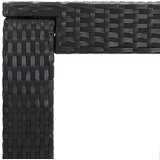  3-dijelni vrtni barski set od poliratana s jastucima crni Crna 60.5 x 60.5 x 110.5 cm | Shoptok.si