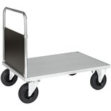 Kongamek ploski voziček, nosilnost 500 kg, 1 čelna stena, dxšxv 1000 x 700 x 900 mm, brez zavore | Shoptok.si