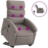 Maison Chic Električni masažni naslanjač - Relax naslanjač s funkcijo vstajanja taupe, (22062036) Cene