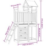  Igraći Toranj Smeđa 110,5 x 52,5 x 215cm Solidno Douglas Drvo | shoptok.hr