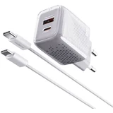 mx-hc206 Kucni punjac 18w pd 20w fast type c na type c sivi ( P1258 )