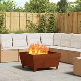  Kamin Smeđa 80 x 80 x 43 cm Čelik otporan na vremenske uvjete | shoptok.hr