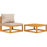 Maison Chic Seti vrtnega pohištva - Vrtna garnitura - Vrtni pohištvo set 2-delna z blazinami trden akacijev les, (21810539) | Shoptok.si
