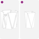  Cvetlično korito 2 pcs Oljčno zelena 40 x 40 x 75 cm Jeklo, (5000207312) | Shoptok.si