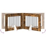  Vrata za pse s postoljem 6 pcs Dimljeni hrast 80 x 60 cm | shoptok.hr