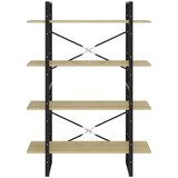 vidaXL ormarić za knjige s 4 razine boja hrasta 100x30x140 cm iverica | shoptok.hr