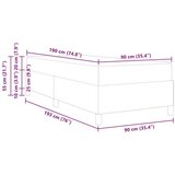  Konstrukcija postelje Modra 90 x 190 cm Mikrovlaknena tkanina, (5000128233) | Shoptok.si