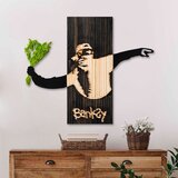 Aberto Design zidna dekoracija Banksy - Flower Thrower 2, 69x58x3 cm, Crna | ePonuda.com