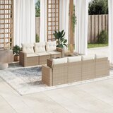 vidaXL 8-dijelni set vrtnih sofa od poliratana s jastucima bež | shoptok.hr