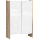 HOMCOM omara z dvema vratoma za kopalnico, predsobo ali spalnico iz hrastovega in belega lesa, 60 x 25 x 90 cm, (20745472) Cene