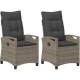  Vrtna stolica 2 pcs Siva i tamno siva 56 x 60 x 112 cm | shoptok.hr