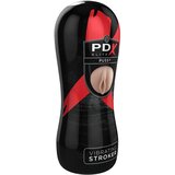 PDX Pussy Vibrating Stroker - vibrirajuća umjetna maca (prirodna) | shoptok.hr