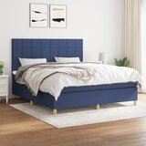 The Living Store Box spring postelja z vzmetnico modra 160x200 cm blago - Box Spring Postelja, (21514950) | Shoptok.si