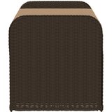  Klupa za pohranu s jastukom smeđa 115x51x52 cm od poliratana | shoptok.hr
