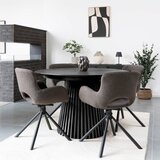 House Nordic Okrogla raztegljiva jedilna miza z dodatno ploščo z mizno ploščo v hrastovem dekorju ø 120 cm Osaka – | Shoptok.si