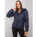 Fashion Hunters Ladies' navy blue transitional jacket Cene