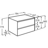 Roca ONADESK802ZBMP ONA 80 x 46 cm omarica za umivalnik | Shoptok.si