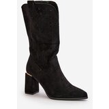 Boto Black Women's Cut-Out Ankle Boots with Pointed Toes Faux Suede Nevithra | Shoptok.si