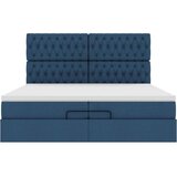  Otomanski okvir kreveta s madracima plavi 200x200cm tkanine | shoptok.hr