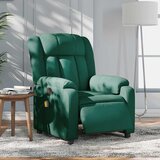  Električni masažni naslonjač od tkanine tamnozeleni | shoptok.hr