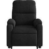vidaXL Masažni naslonjač na podizanje crni od mikrovlakana | shoptok.hr